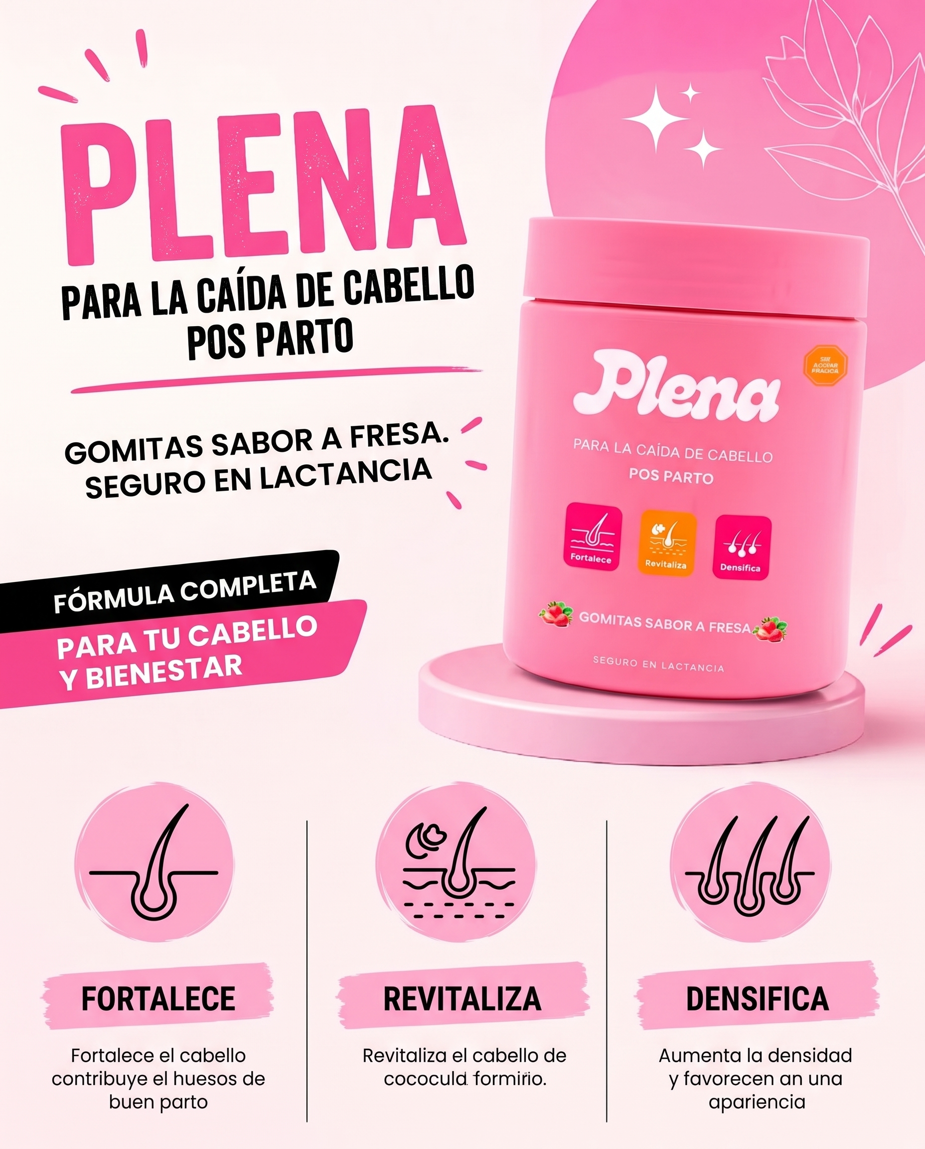 Gomitas Caida de Cabello Pos Parto